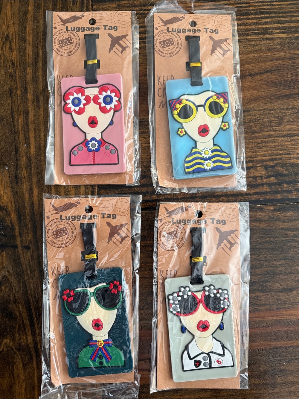 Fancy Women’s Sunglass Graphic Luggage Tags (Variety of Styles Available)